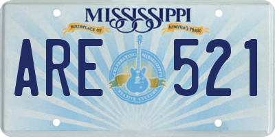 MS license plate ARE521
