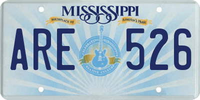 MS license plate ARE526