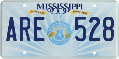 MS license plate ARE528