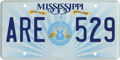 MS license plate ARE529