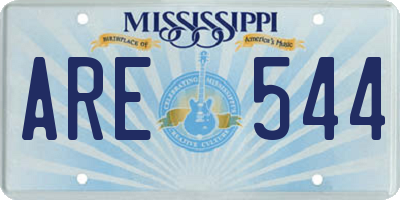 MS license plate ARE544