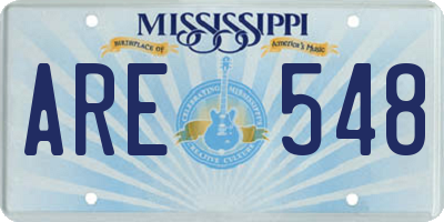 MS license plate ARE548