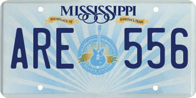MS license plate ARE556