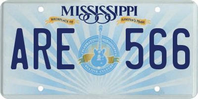 MS license plate ARE566