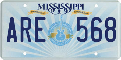 MS license plate ARE568