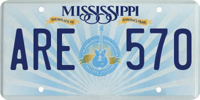 MS license plate ARE570