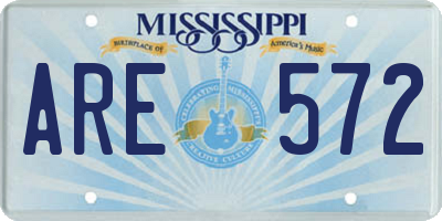 MS license plate ARE572