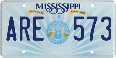 MS license plate ARE573