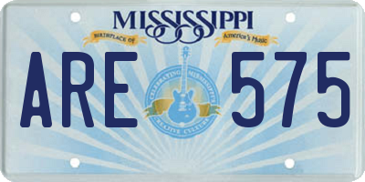 MS license plate ARE575