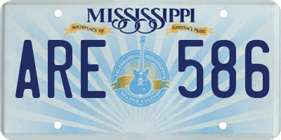 MS license plate ARE586