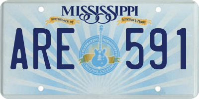 MS license plate ARE591