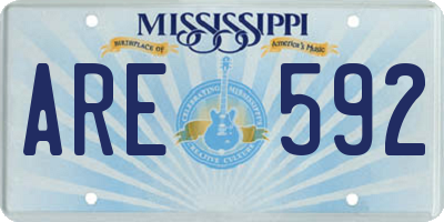 MS license plate ARE592