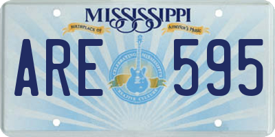 MS license plate ARE595