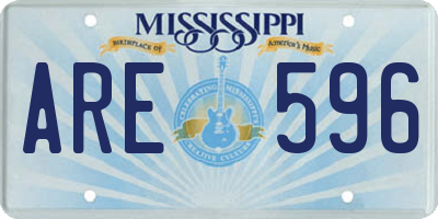 MS license plate ARE596