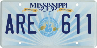 MS license plate ARE611