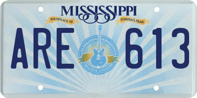 MS license plate ARE613