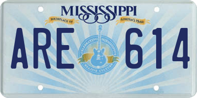 MS license plate ARE614