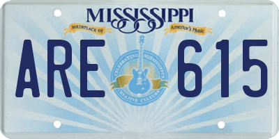 MS license plate ARE615