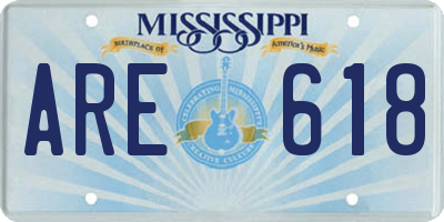 MS license plate ARE618