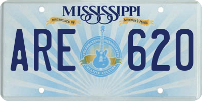 MS license plate ARE620