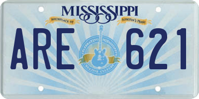 MS license plate ARE621