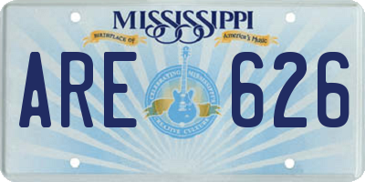 MS license plate ARE626