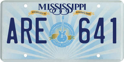 MS license plate ARE641