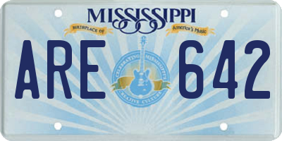 MS license plate ARE642