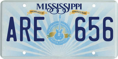 MS license plate ARE656