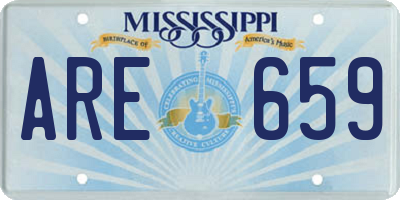 MS license plate ARE659