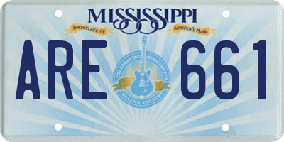 MS license plate ARE661