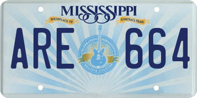 MS license plate ARE664