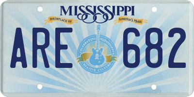 MS license plate ARE682