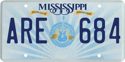 MS license plate ARE684
