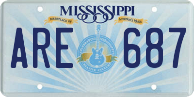 MS license plate ARE687
