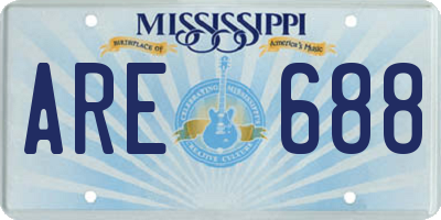 MS license plate ARE688