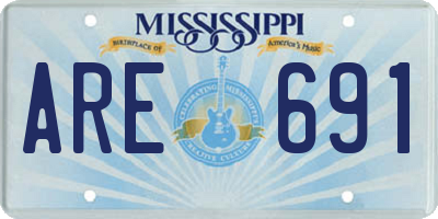 MS license plate ARE691
