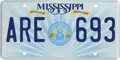 MS license plate ARE693