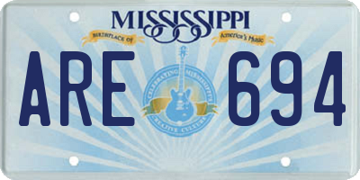 MS license plate ARE694
