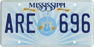 MS license plate ARE696