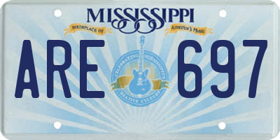 MS license plate ARE697