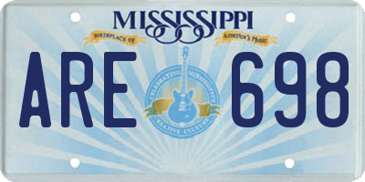 MS license plate ARE698