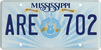 MS license plate ARE702