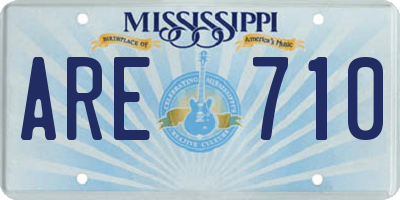 MS license plate ARE710