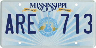 MS license plate ARE713