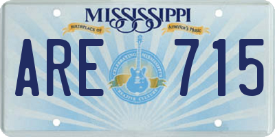 MS license plate ARE715
