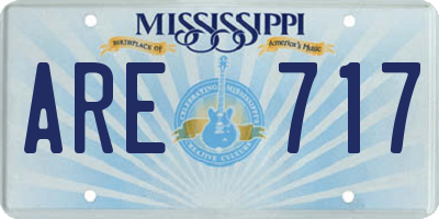 MS license plate ARE717