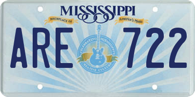MS license plate ARE722