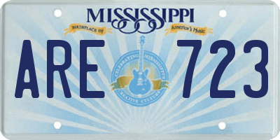 MS license plate ARE723