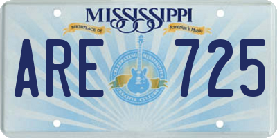 MS license plate ARE725